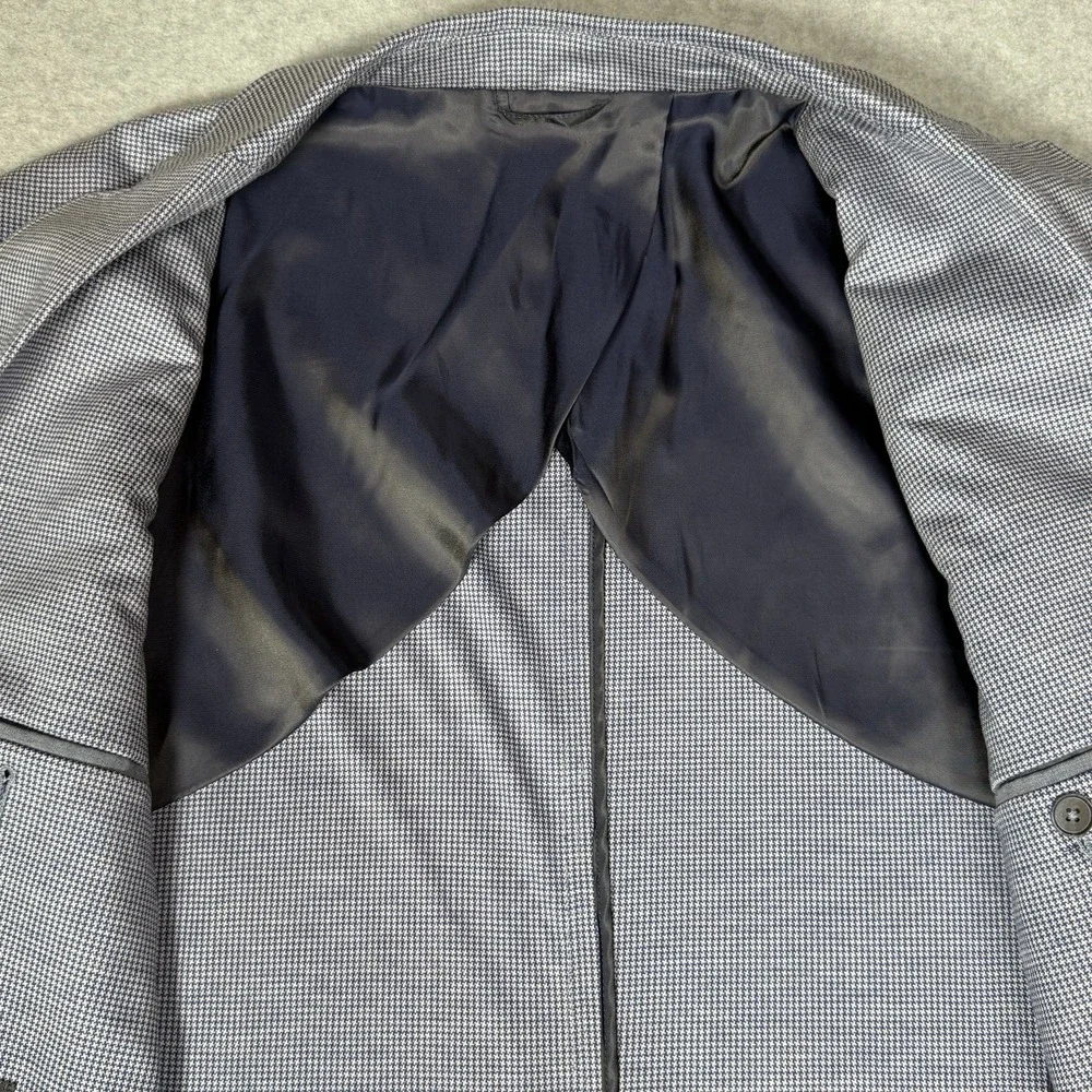 Rodd & Gunn Anchorage Unstructured Sport Coat Men XL Sports Fit Blue Houndstooth